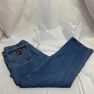 MEN’S Wrangler Riggs Workwear Blue Carpenter Jeans size 38 x 32